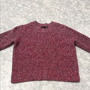 Banana Republic Marled Burgundy Crewneck Sweater